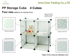 Portable White Color Storage Compartment PP Modular Storage Cubes