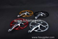 LP Small BICYCLE wheel Foldable Uni-body Discs Crank with Support Plate 45T 47T 53T 56T 58T