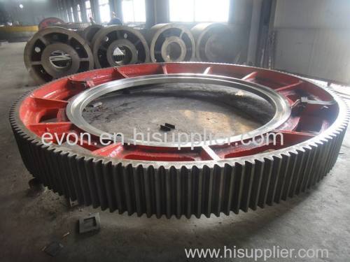 Casting Steel Girth Gear Cement Ball Mill Part