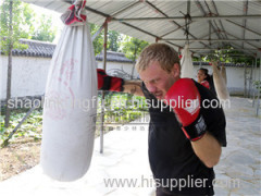 Sanda training in Qufu Shaolin Kung Fu School