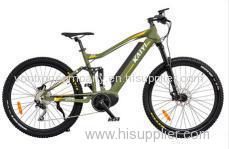 27.5*2.3 MTB full suspention hidden battery mid drive electric bicycle