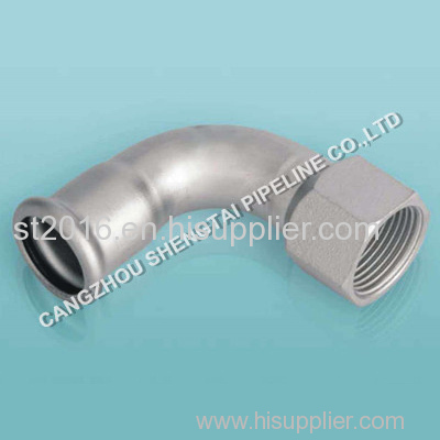 90 degree female thread elbow pipe press fitting