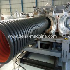 PE double wall corrugated pipe machine