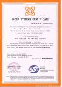 HACCP System Certificate