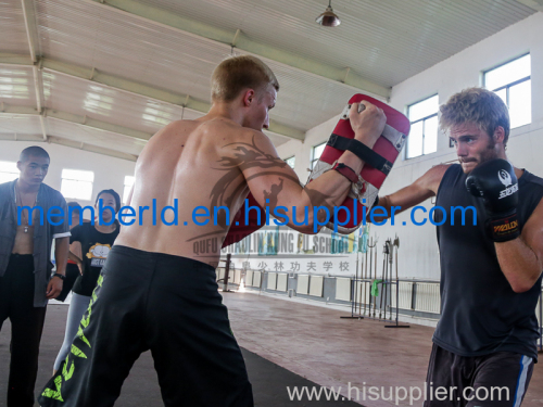 Sanda training in Qufu Shaolin Kung Fu School