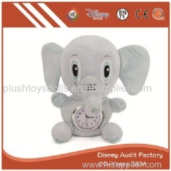 Elephant Toy Alarm Custom Color 20CM Filling 100% PP Cotton