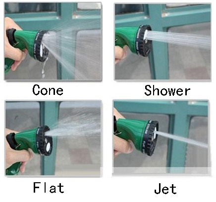 Plastic 4 way garden hose nozzle