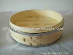 Manufacturers wholesale size steel ring steamer bamboo steamer wood steamer bamboo products tableware steamer