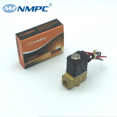 Small brass body water air oil gas pneumatic solenoid valve