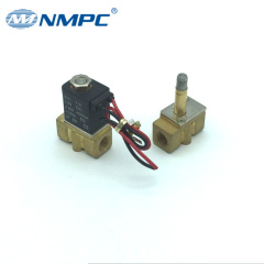 Small brass body water air oil gas pneumatic solenoid valve