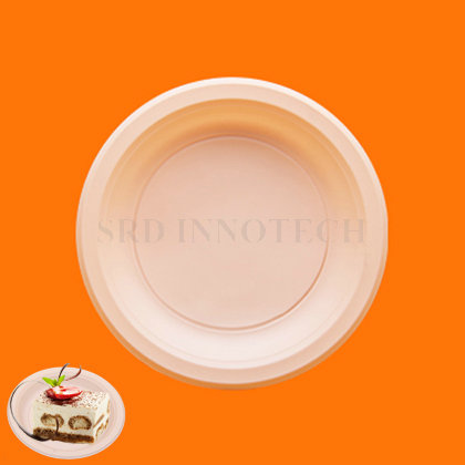 6 Inches FDA Certificated Disposable Biodegradable Cornstarch Tableware Dishes Plates