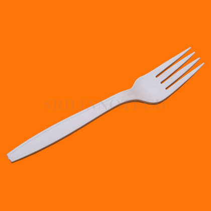 Regular Big Cornstarch Disposable 100% Biodegradable Cutlery Once-only Use Fork