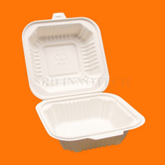 1000ml Degradation Compostable Cornstarch Disposable Regular Square Carry Out Food Pack