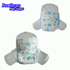 Bambers Disposable Baby Diapers with magic tape Manufacture In China