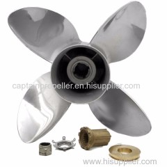 4 Blades Stainless Steel Boat Propeller for Outboard Engine