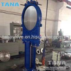 Full lug Knife Gate Valve PN10 PN16 with Bever Gear Operated
