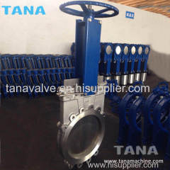 Full lug Knife Gate Valve PN10 PN16 with Bever Gear Operated