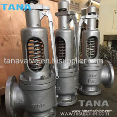 API 526 boiler flanged Spring loaded steam safety pressure relief valve with lever type