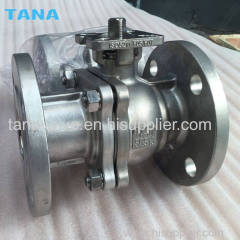 ANSI class150 cast steel WCB stainless steel flanged ends floating ball valve with high mounted pad