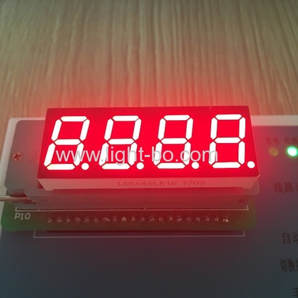 super vermelho 0,56 "4 dígitos 7 segmentos led display cátodo comum para painel de instrumentos