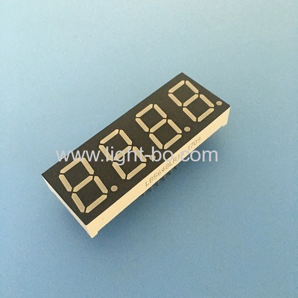 Super Red 0.56" 4 digit 7 segment led display common cathode for instrument panel