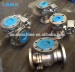 OHQ series stainless steel 316 motorized 3 way ball valve 4 inches