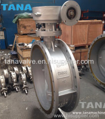 ANSI ASTM A216 WCB flanged ends Metal Seat Triple Offset Butterfly Valve with Gear operated