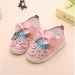 Flower print kids velcro kids shoes