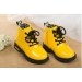 Shiny PU patent leather kids ankle lace boots