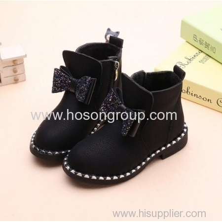 Children inside zipper ankle boots