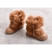 Children inside zipper ankle boots with fur