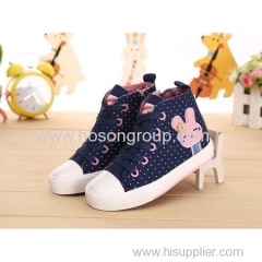 Girls cloth ankle casual zipper shoes