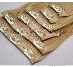 Whosales PU Clip-in Hair Extensions 100% Viet Nam human hair good price