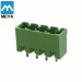 4 Pin 5mm Pitch 300V 10A PCB Mount Type Terminal Block Green