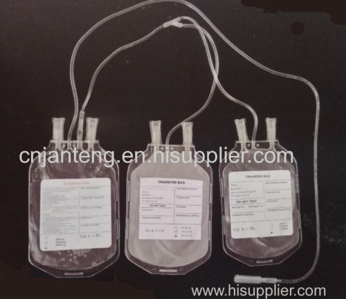 Triple blood bag with CPDA1 or SAG-M