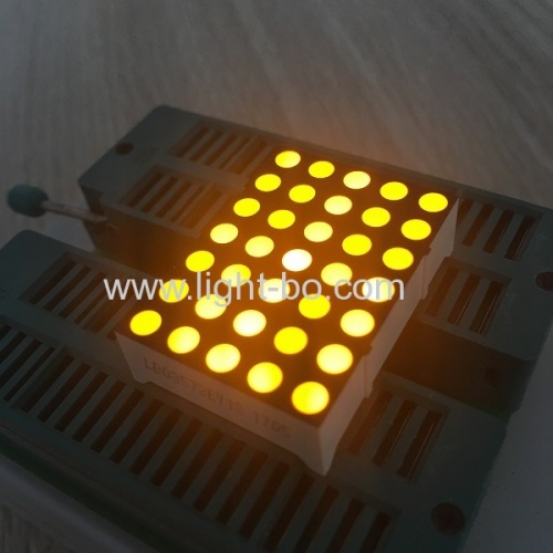 Ultra bright yellow 1.2" 5*7 dot matrix led display row cathode for digital time zone clocks