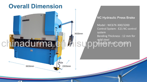 300T3200 cnc hydraulic press brake for 1200 thickness bending