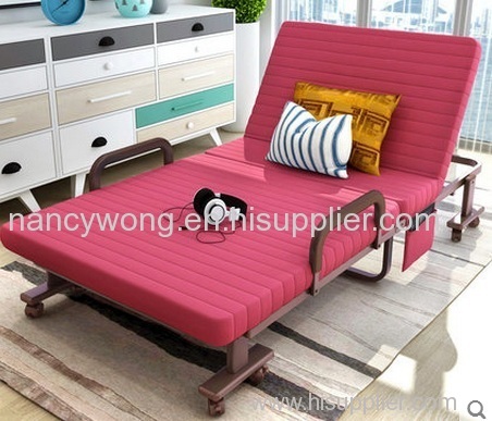 Luxury home foldable adjustable bed with armrest