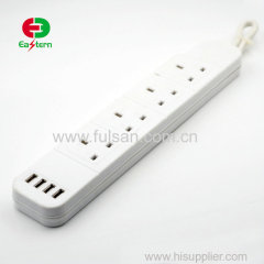 Hot Selling EU/CN/UK Plug Multi Way Vertical Power Strip with usb