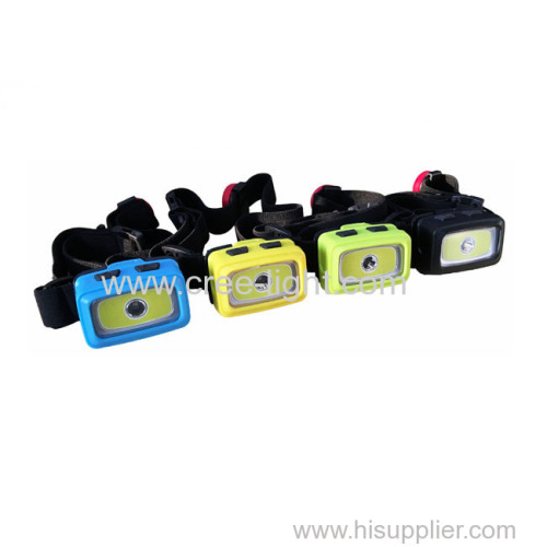 multifucntion 3w cob led camping headlamp with warining light