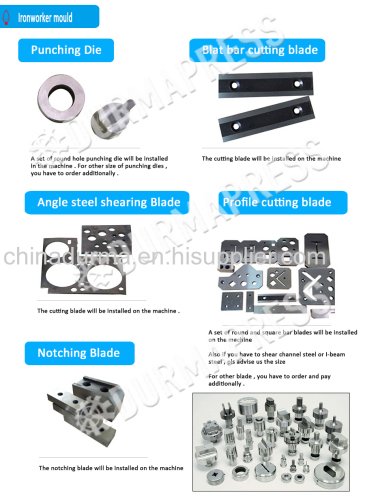 Q35Y-25 Ironworker for multiple shape of steel shearing and notching 