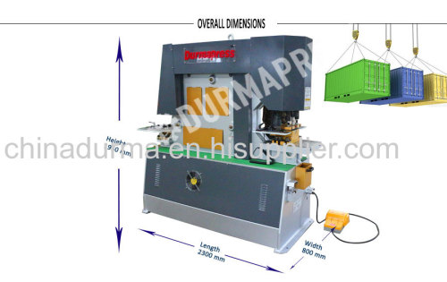 Low cost Taiwan Q35Y 90ton hydraulic punching&shearing machine for metal