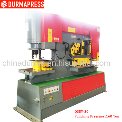 multiple functions hydraulic ironworker manufacturer iron sheet punching and shearing machine