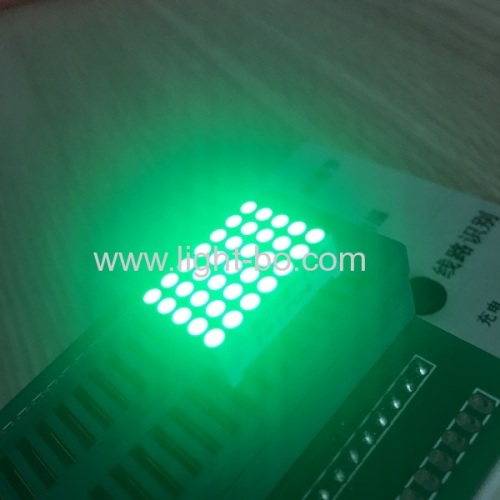 Pure Green 0.7 5*7 dot matrix led display row cathode column anode for home appliance