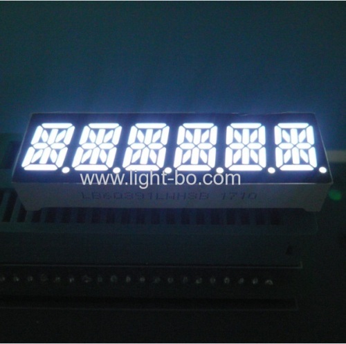 ультра белый 10 мм 6-значный 14-сегментный светодиодный дисплей с общим катодом для приборной панели