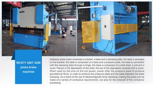 Durmapress WC67Y 300T 3200 hydraulic press brake machine that export to Peru