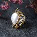 Fashion pearl jewelry silver ring TG-BAR-R-1708