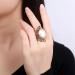 Fashion pearl jewelry silver ring TG-BAR-R-1708