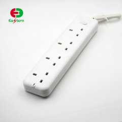 Wholesale price uk standard 4 way socket outlet surge protector with 2 usb charge power strip