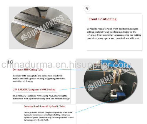 8*2500 Metal steel Hydraulic guillotine Shearing Machine for iron aluminum cutting
